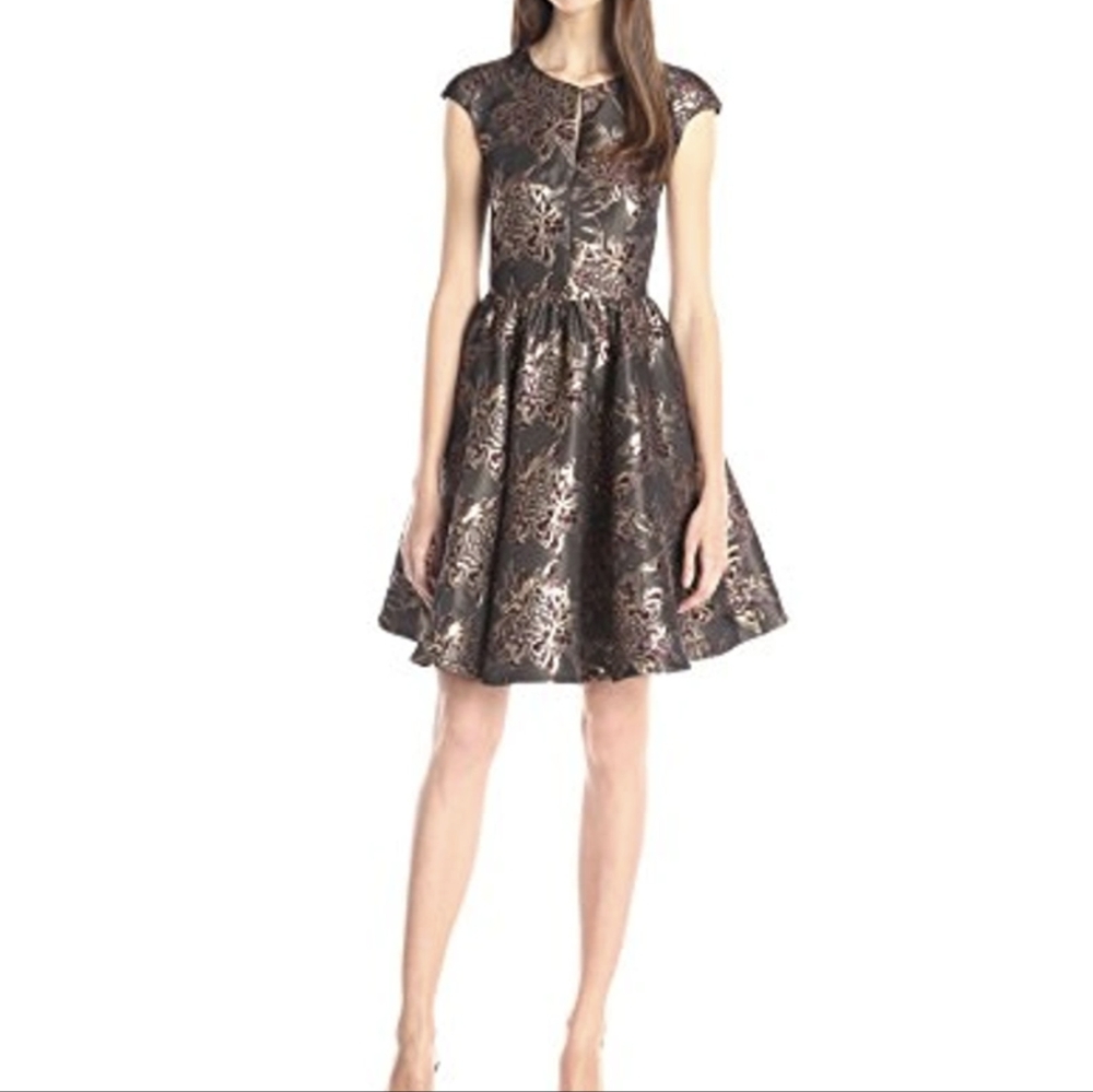 Ted Baker Laurey Floral Metallic dress size 1